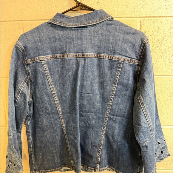 Chico's Dark Blue Denim Jacket size 2 - Picture 5 of 5